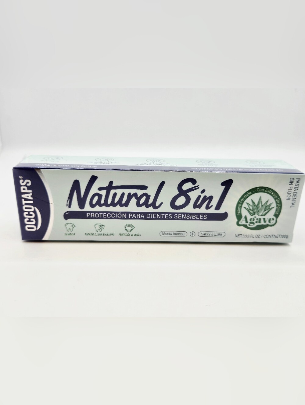 OCCOTAPS Natural Sin1 Fluoride Free Toothpaste Agave Sensitive Teeth 100g Sealed